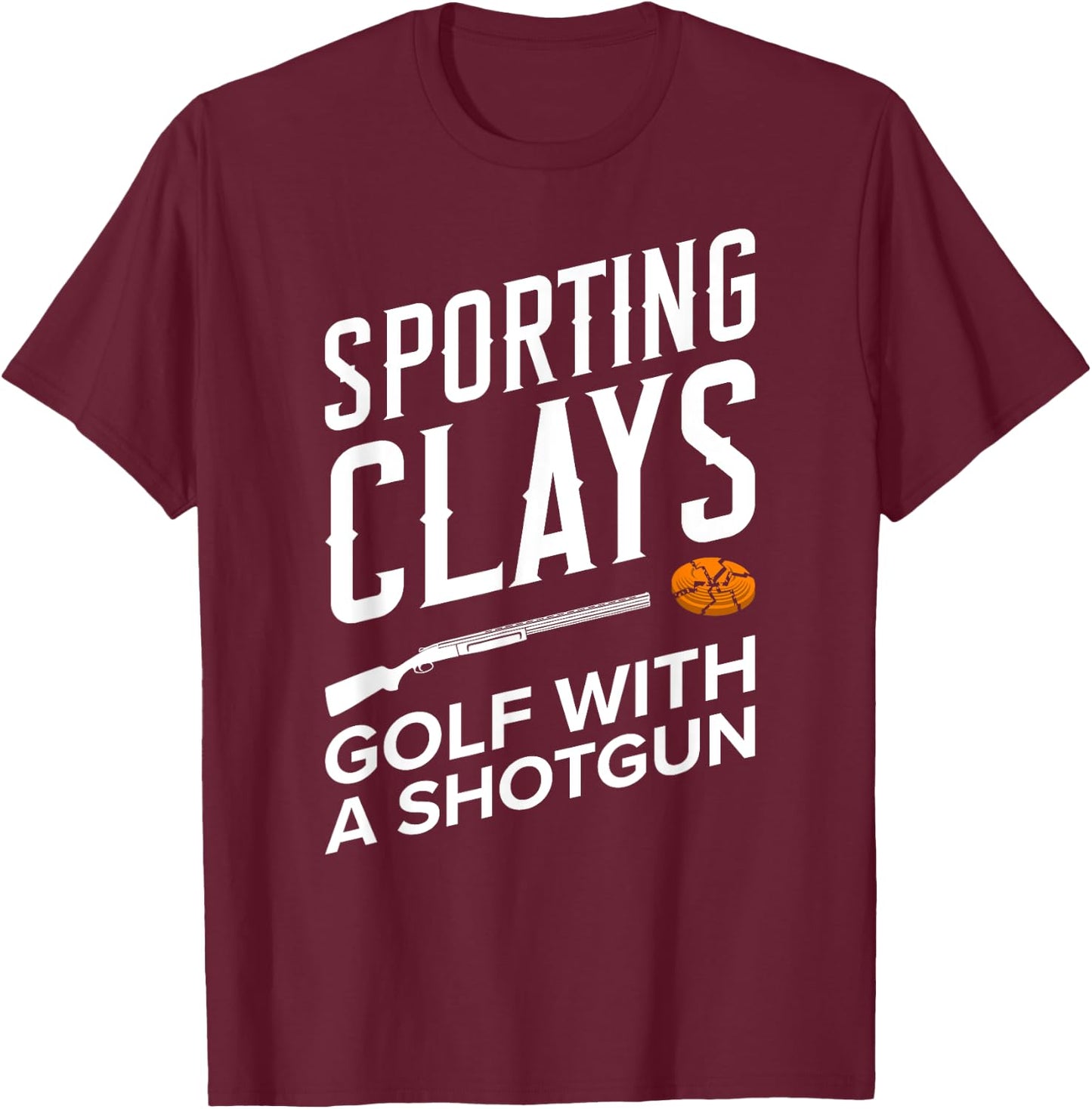 Sporting Clays Skeet Shooting T-Shirt - T-Shirt | Maroon