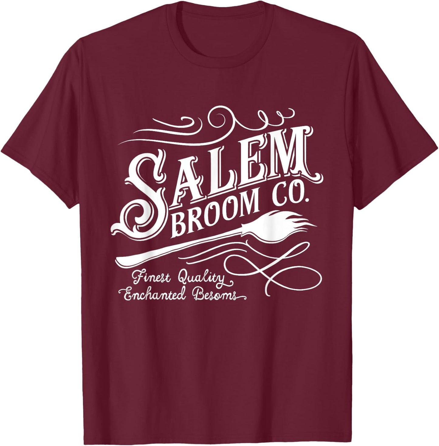 Salem Broom Company est 1692 Halloween T-Shirt - T-Shirt | Maroon