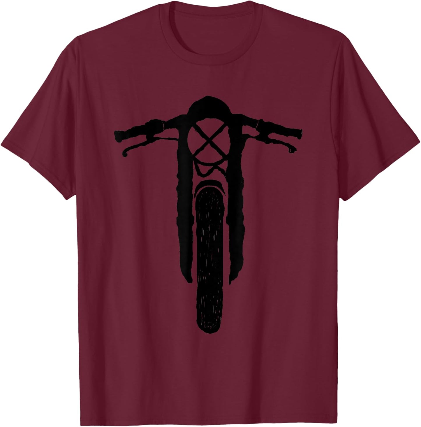 Cafe Racer - Vintage Motorcycle - Scrambler - Retro Bike T-Shirt - T-Shirt | Maroon