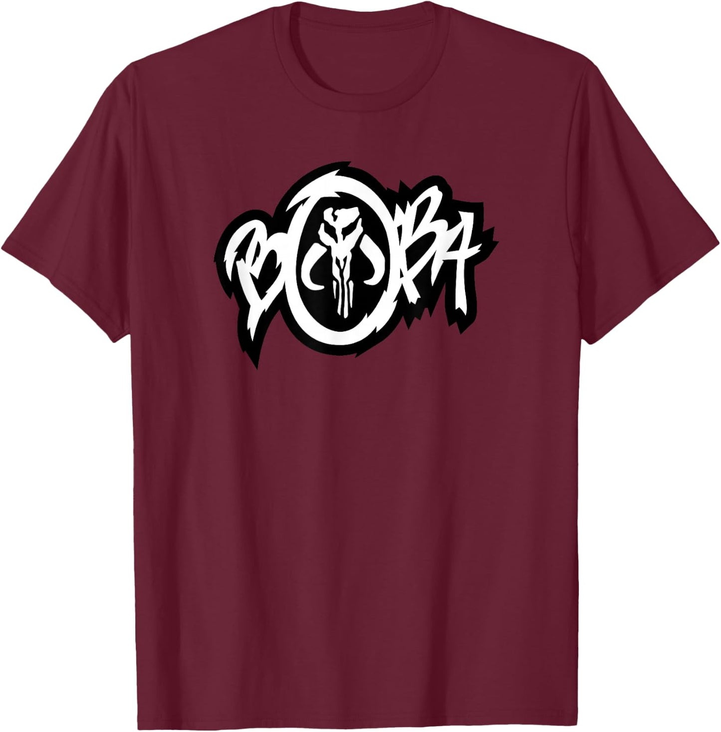 Star Wars The Book Of Boba Fett Boba Logo T-Shirt - T-Shirt | Maroon