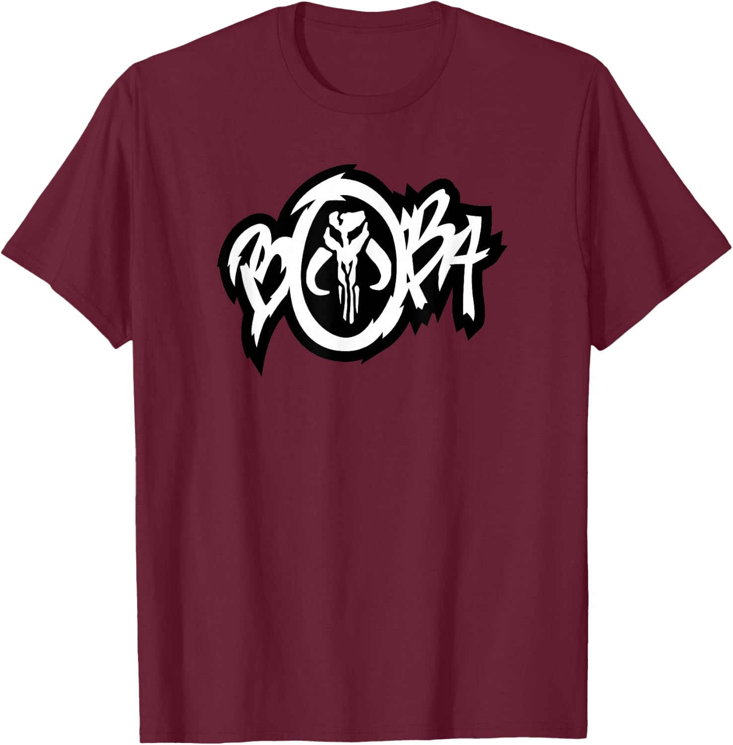 Star Wars The Book Of Boba Fett Boba Logo T-Shirt - T-Shirt | Maroon