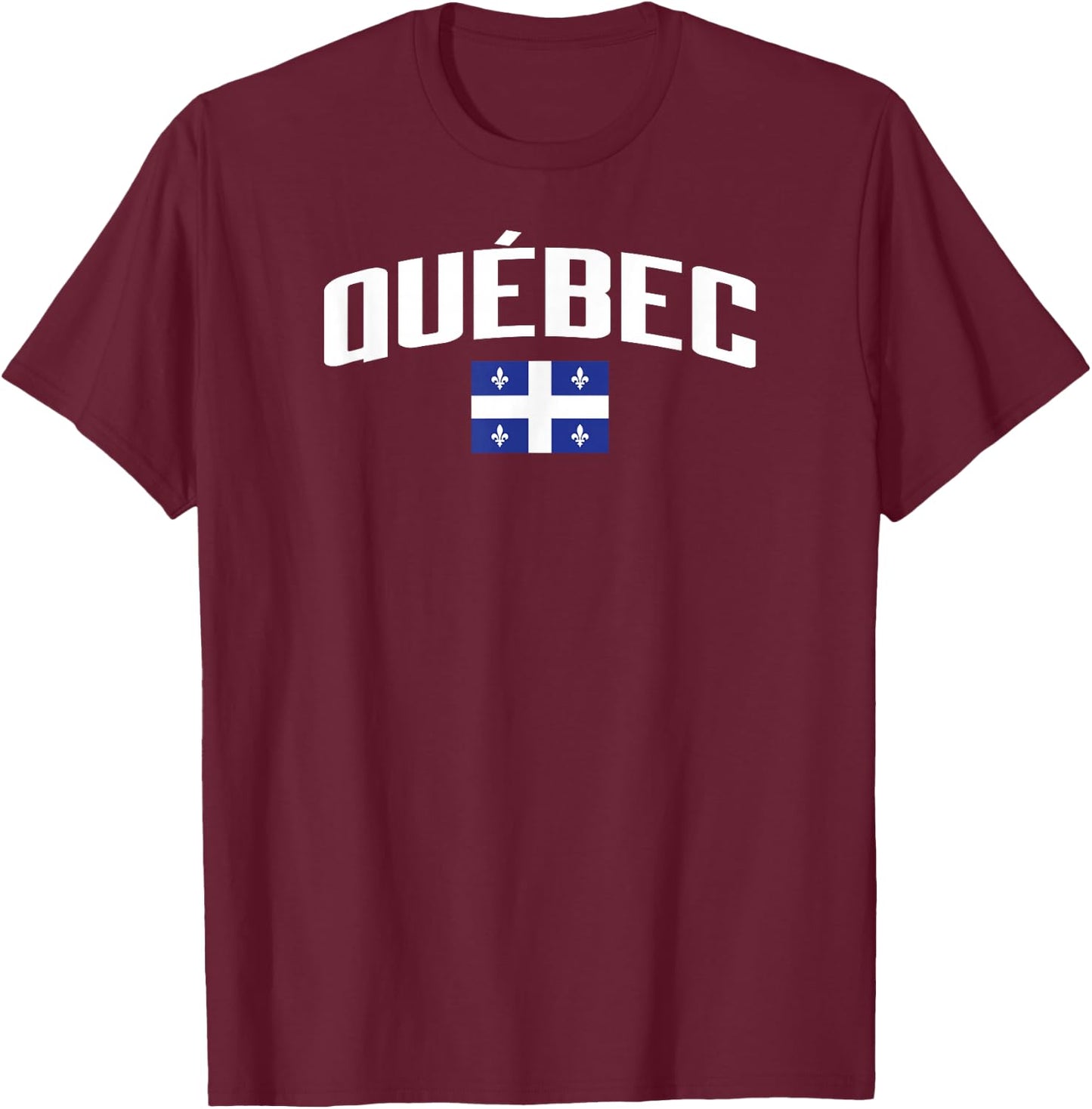 Quebec Flag Canada T-Shirt - T-Shirt | Maroon