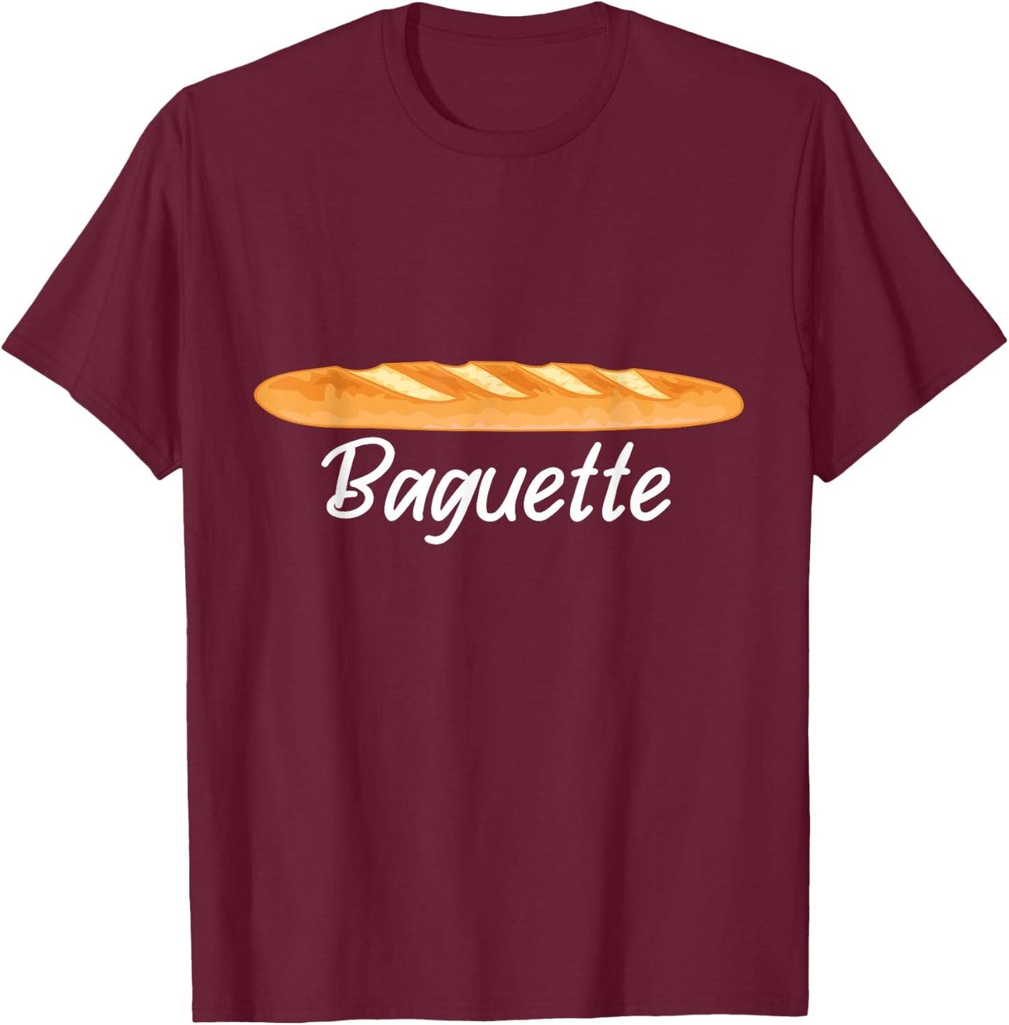 Baguette French Bread France Lover Francophile T-Shirt - T-Shirt | Maroon