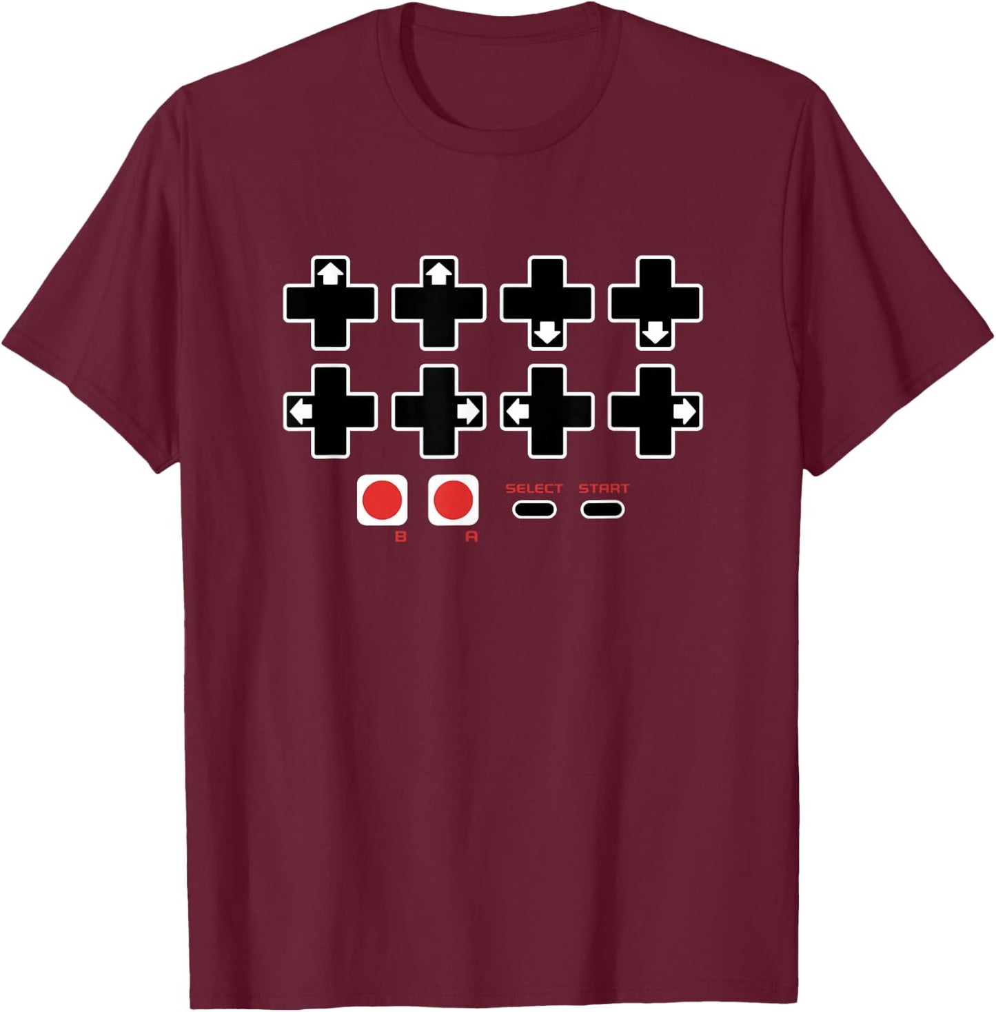 Cheat Code Contra Password T-Shirt - T-Shirt | Maroon