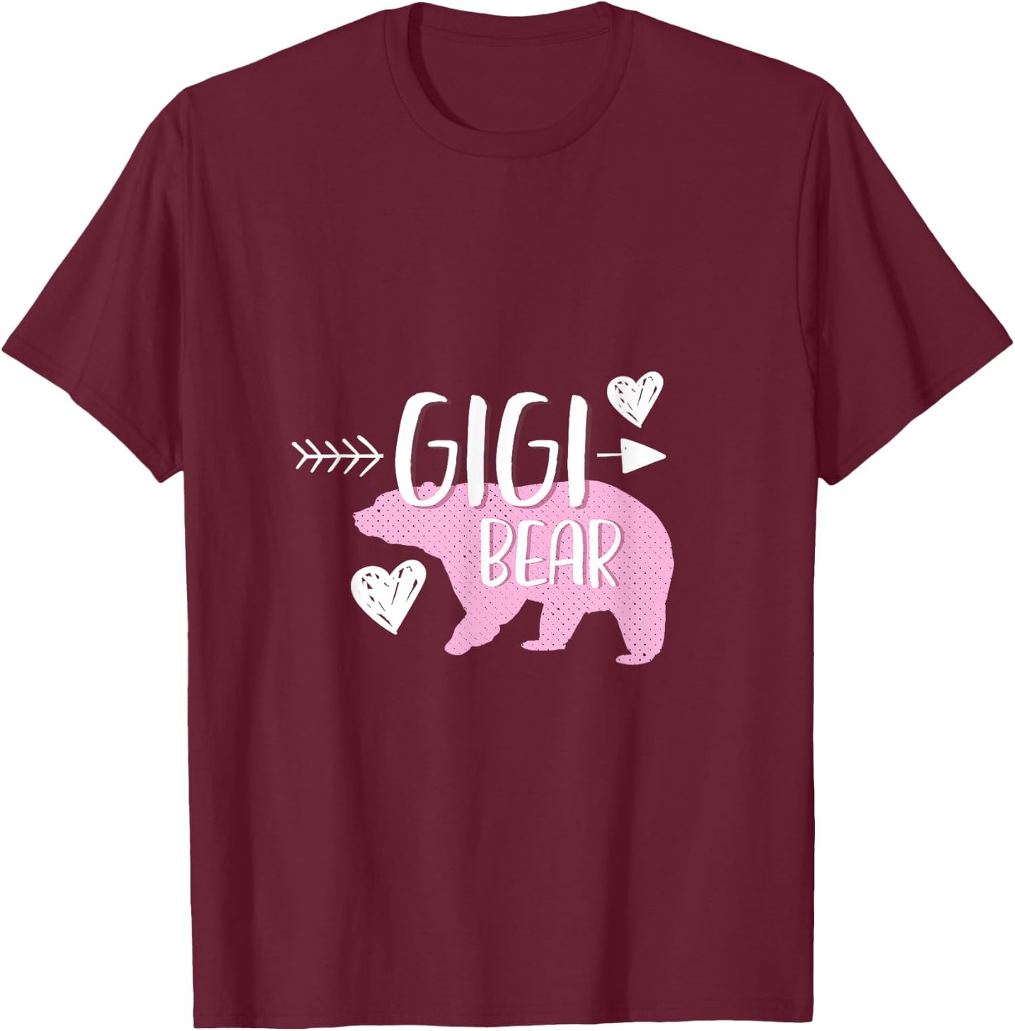 Mother's Day Gigi Bear For Your Mom and Grandma Christmas T-Shirt - T-Shirt | Maroon