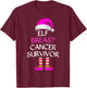 Survivor Breast Cancer Awareness Elf Breast Cancer Awareness T-Shirt - T-Shirt | Maroon