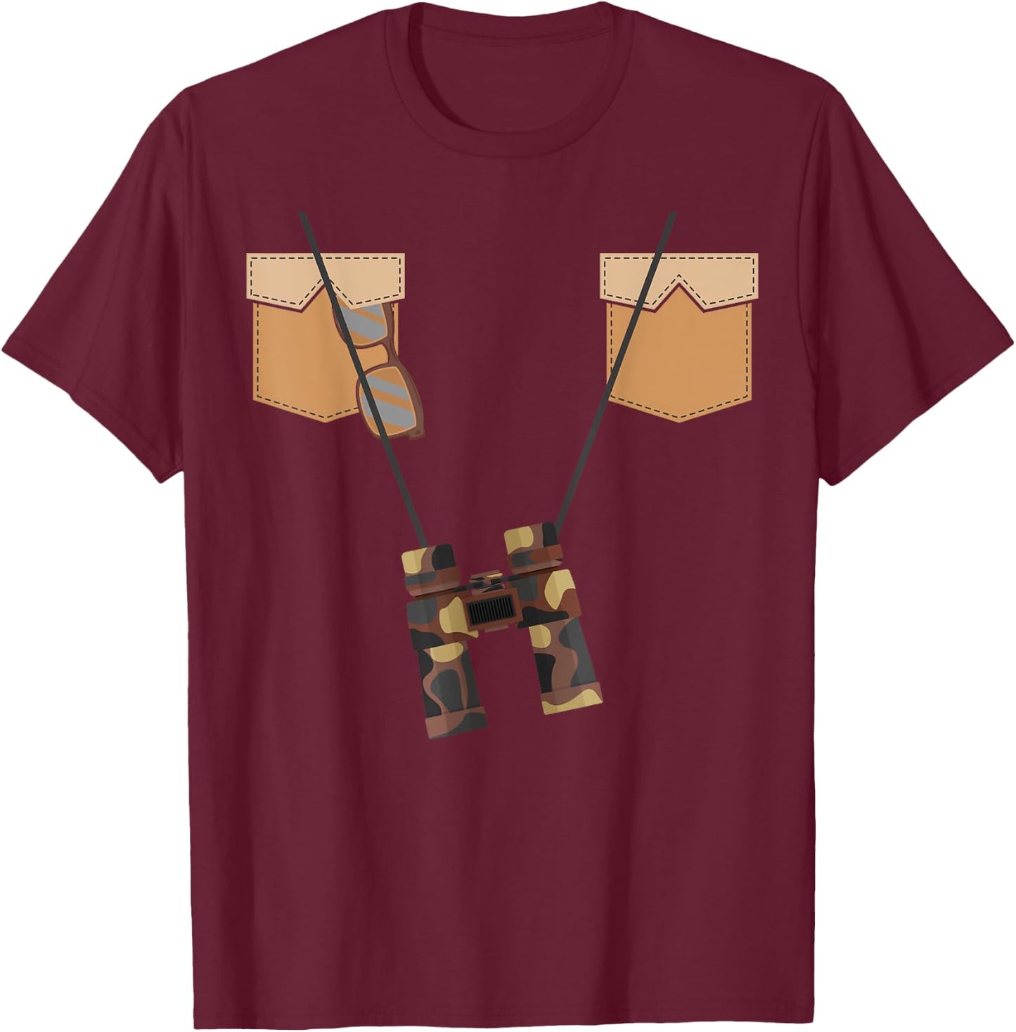 Safari Ranger Costume Halloween Zookeeper Outfit Kids T-Shirt - T-Shirt | Maroon