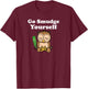Funny Spiritual Go Smudge Yourself Owl Meditating T-Shirt - T-Shirt | Maroon