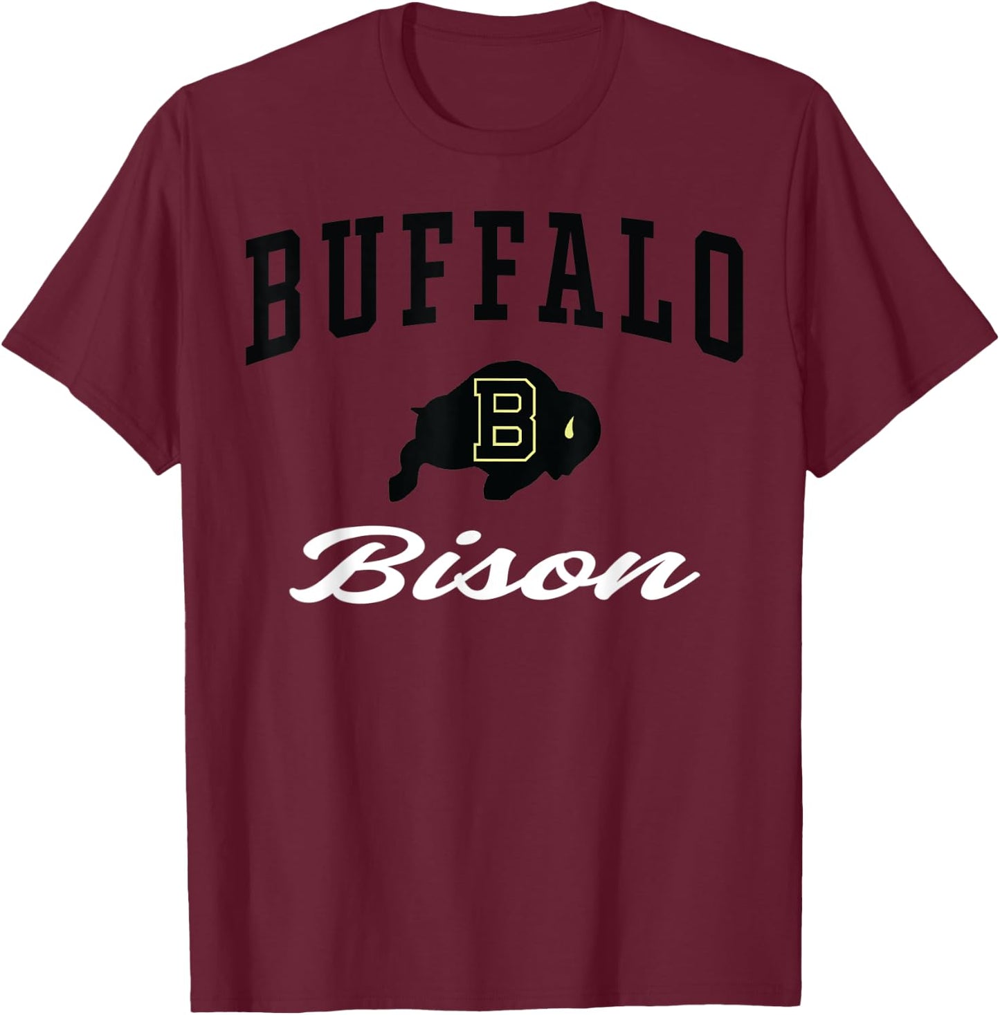 Buffalo High School Bison C3 T-Shirt - T-Shirt | Maroon