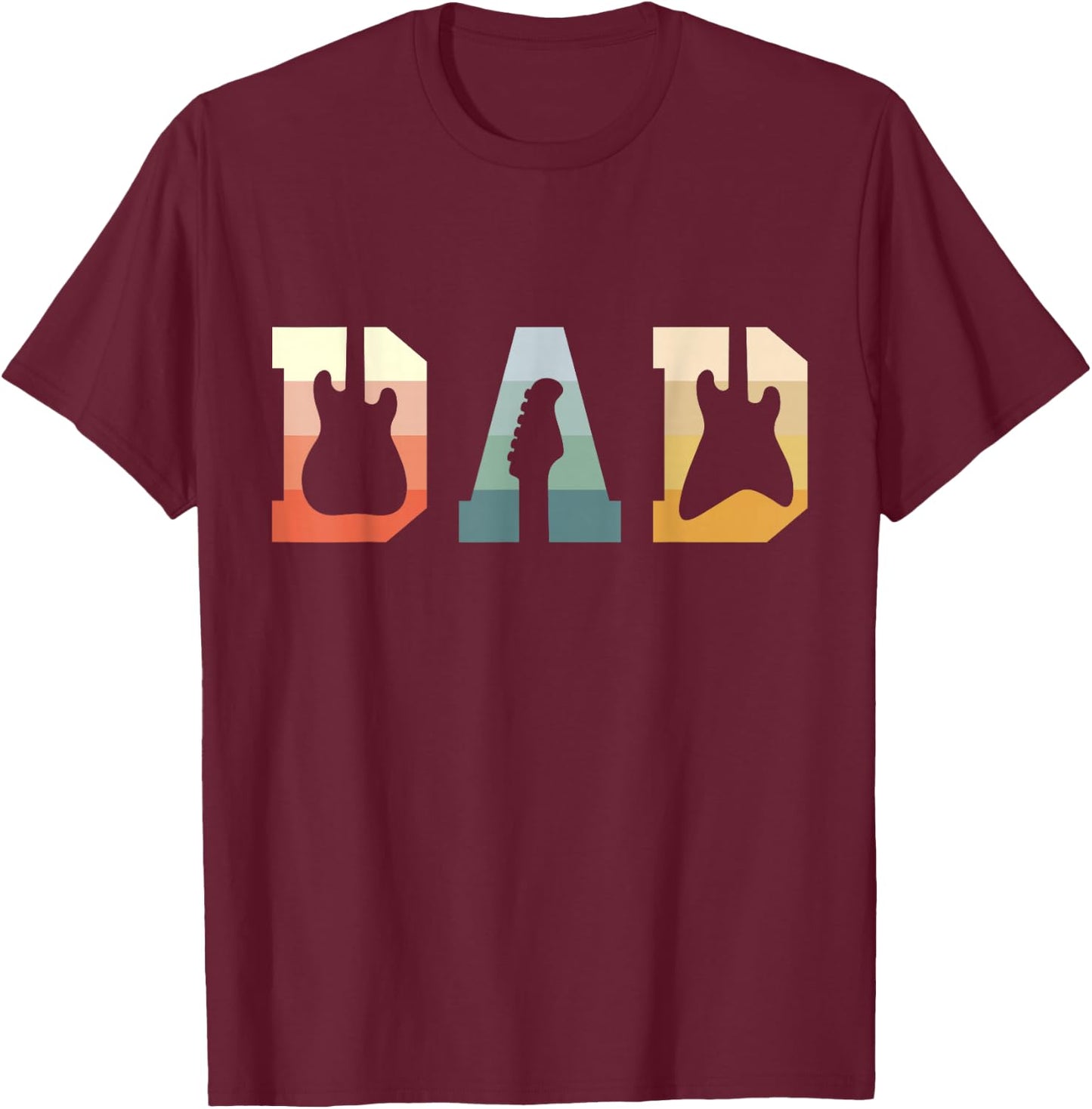 Acoustic Guitar Dad Guitarist Musical Instrument Musician T-Shirt - T-Shirt | Maroon