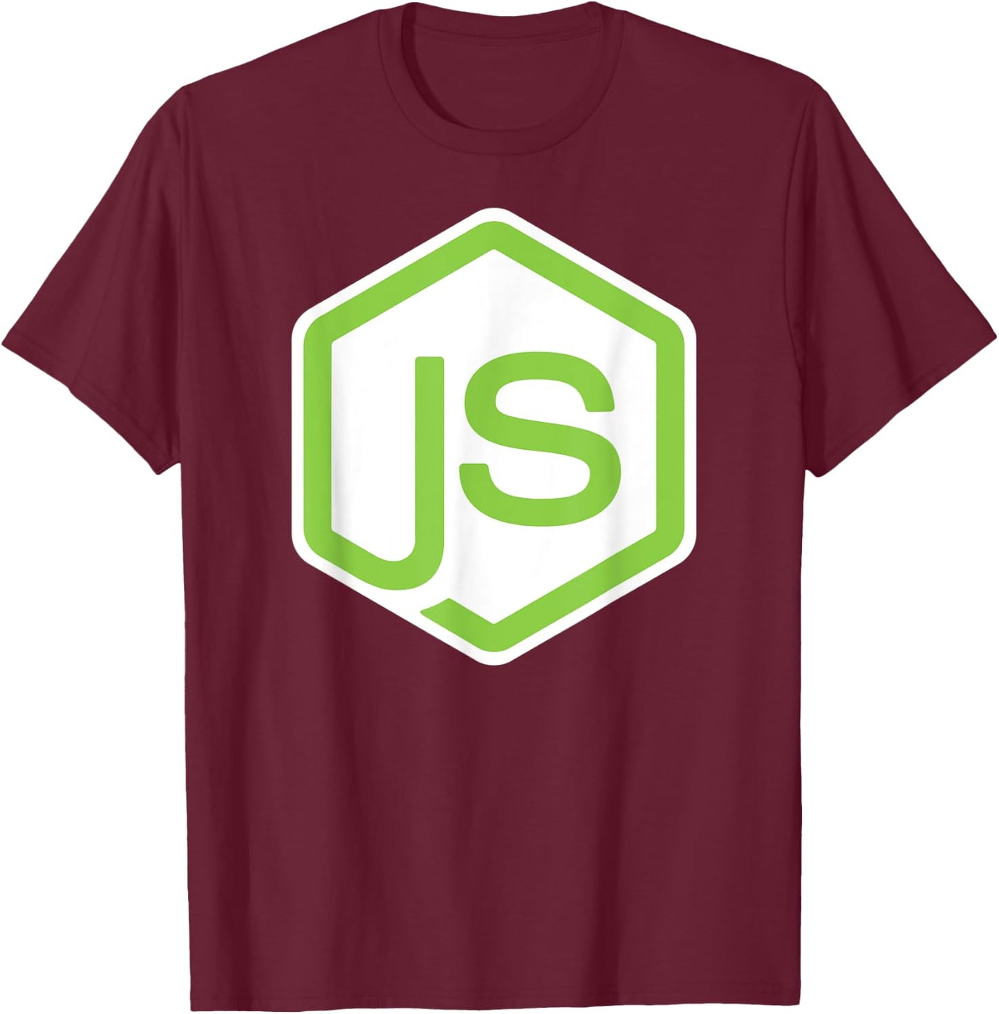Node.js JavaScript JS Programmer Coding Open Source Geek T-Shirt - T-Shirt | Maroon