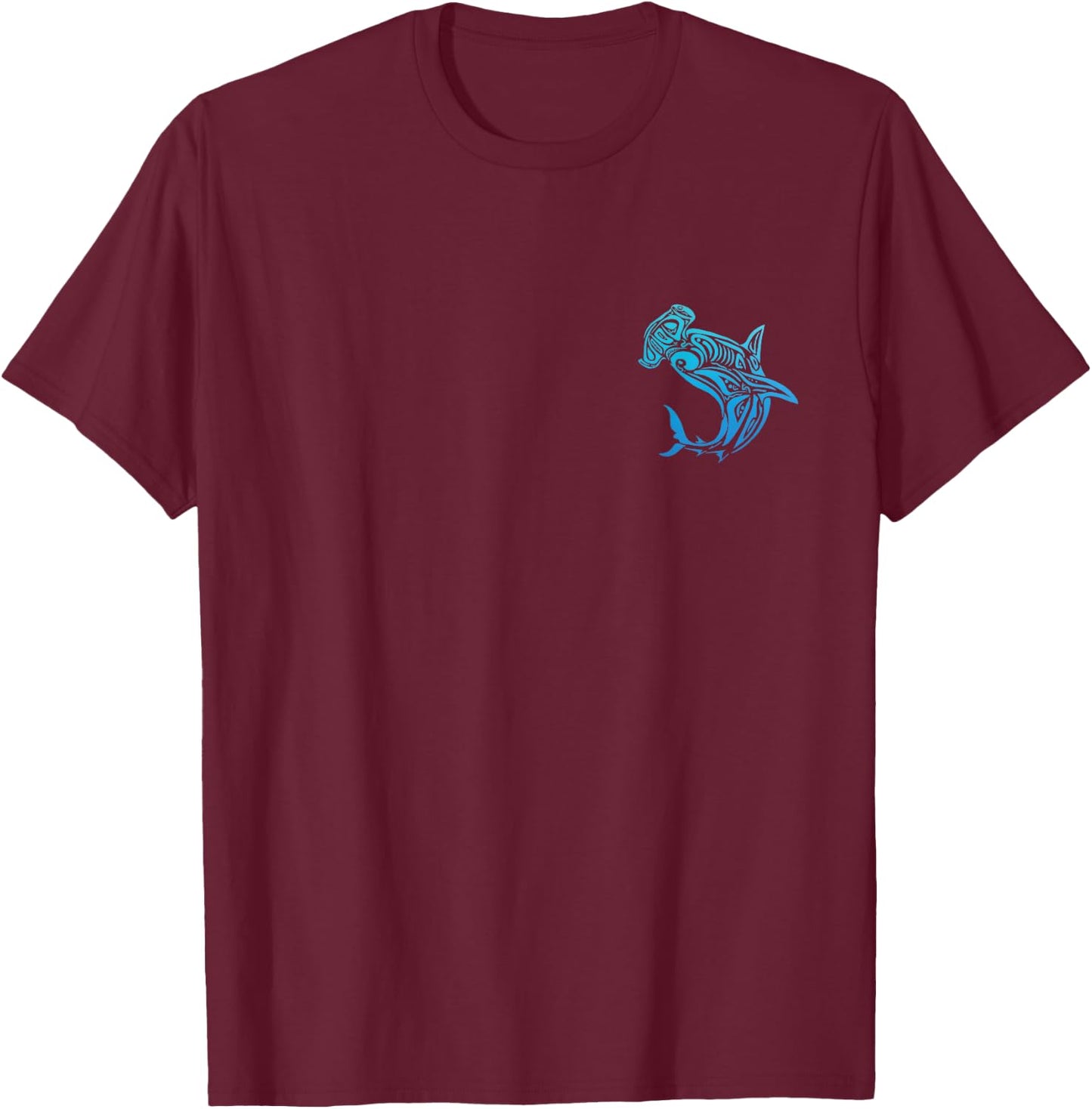Tribal Shark Shirt - Maori Shirt - Hawaiian Tribal T-Shirt - T-Shirt | Maroon