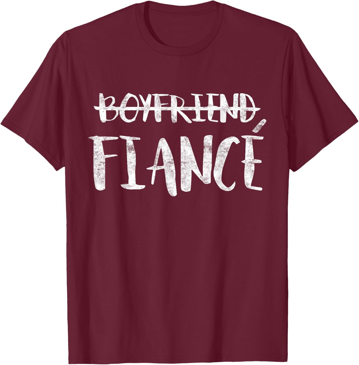 Engagement Boyfriend Fiance Married Man Wedding T-Shirt - T-Shirt | Maroon