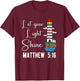 Christianity Jesus God Lighthouse - let your light shine T-Shirt - T-Shirt | Maroon