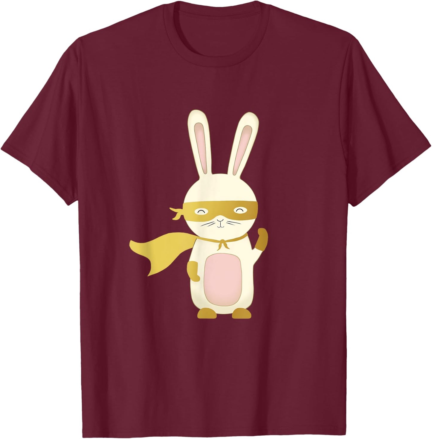 Super Rabbit | Women and Children - The Golden Hero T-Shirt - T-Shirt | Maroon