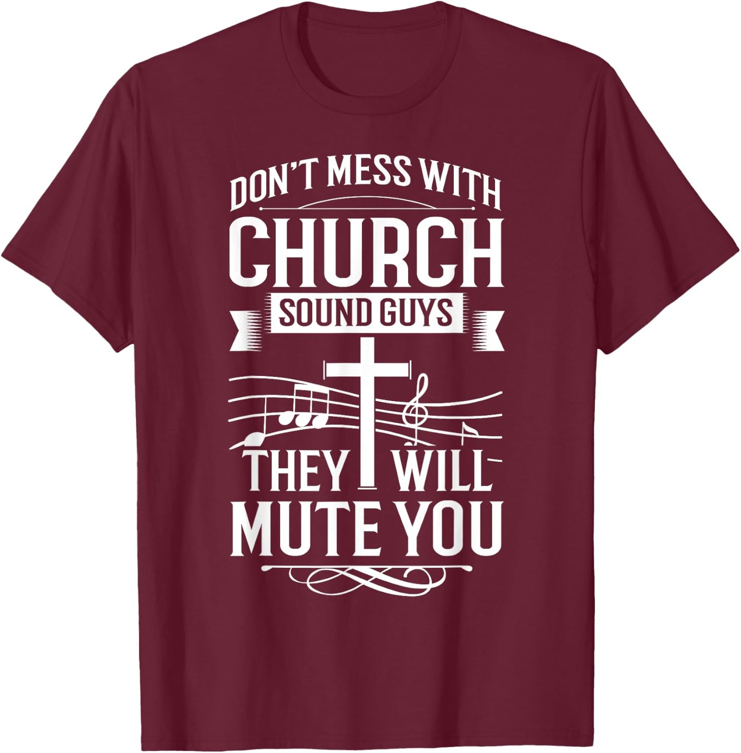 Church Sound Engineer Audio System Music Christian T-Shirt - T-Shirt | Maroon
