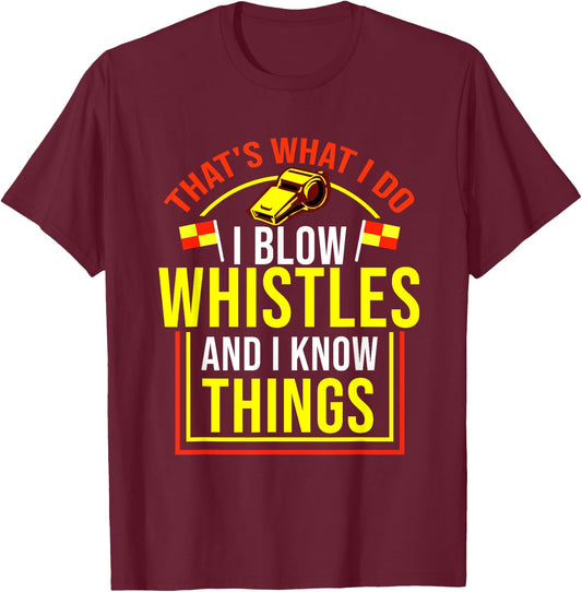Funny Soccer Referee Design, Gift Ref T-Shirt - T-Shirt | Maroon