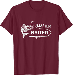 Master Baiter Fisherman Funny Fishing T-Shirt - T-Shirt | Maroon