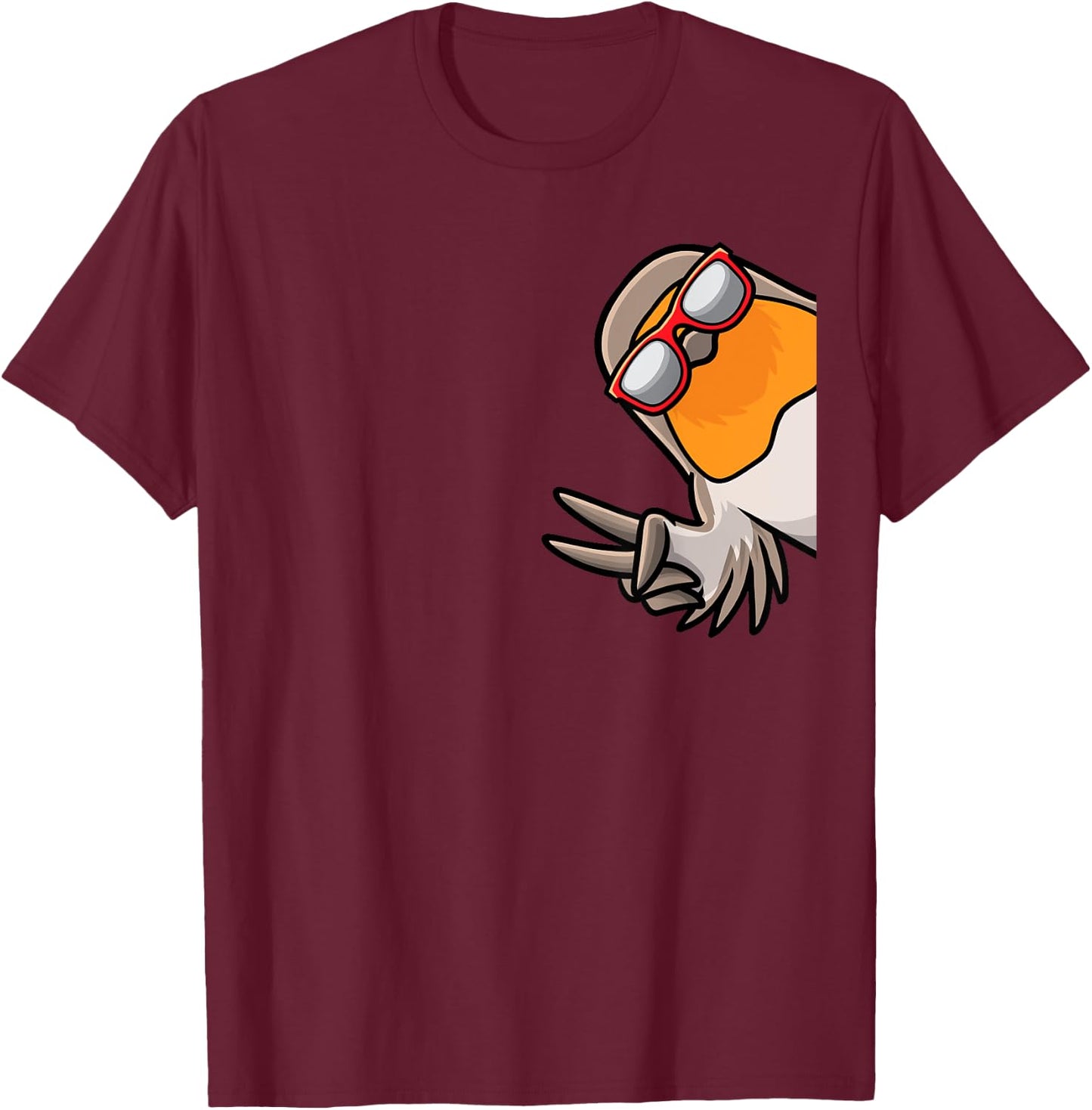 European Robin Birds T-Shirt - T-Shirt | Maroon