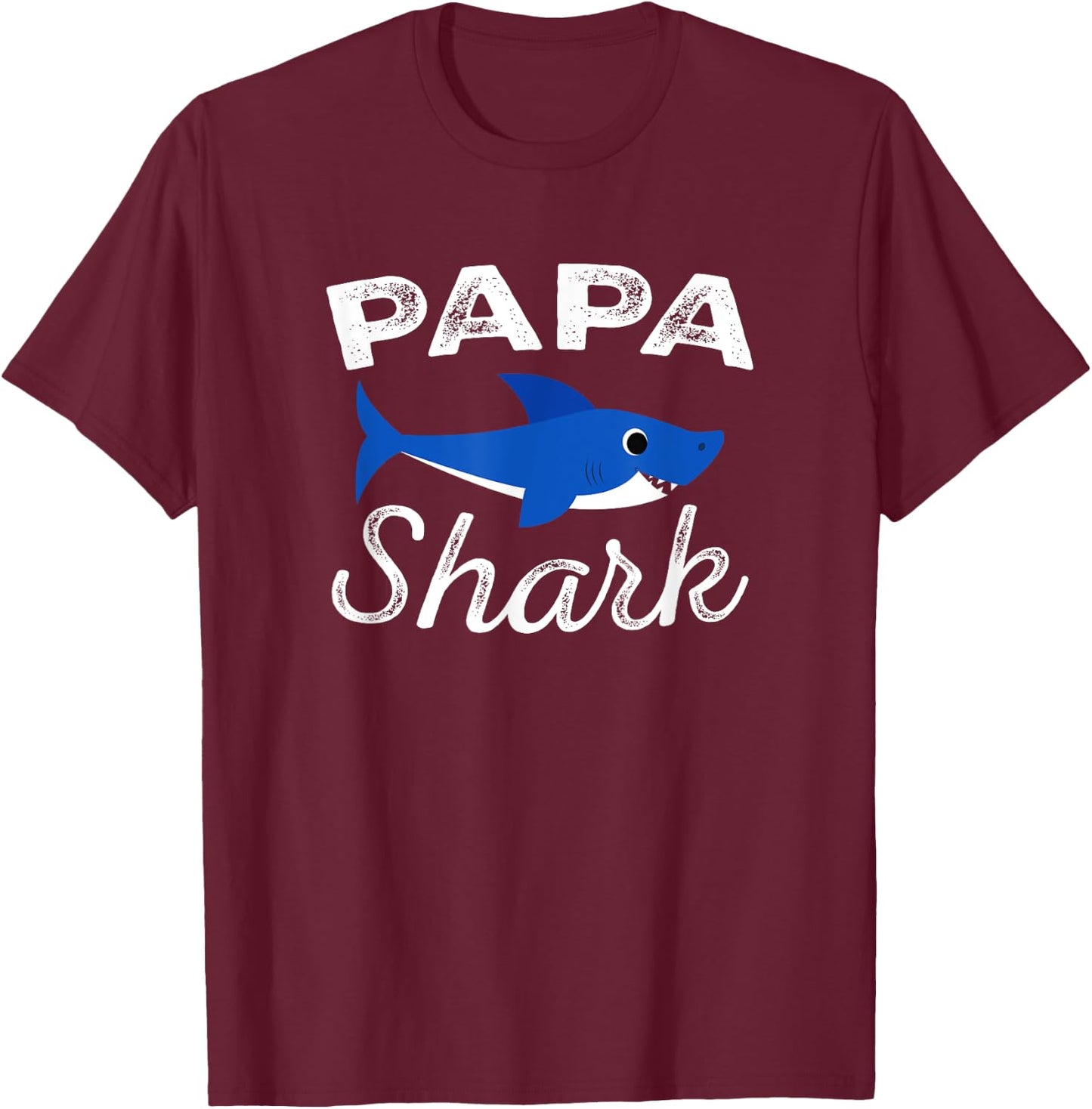 Papa Shark T-Shirt - T-Shirt | Maroon