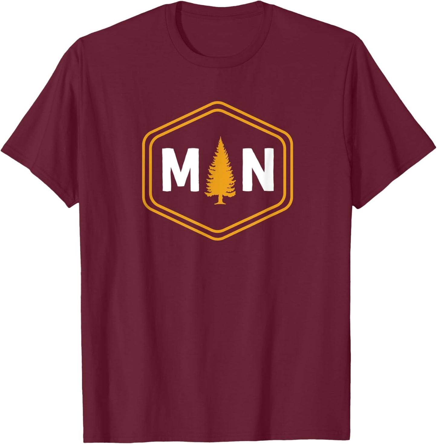 Minnesota MN Badge - Up North Minnesotan T-Shirt - T-Shirt | Maroon