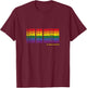 Love One Another Rainbow Solid T-Shirt - T-Shirt | Maroon