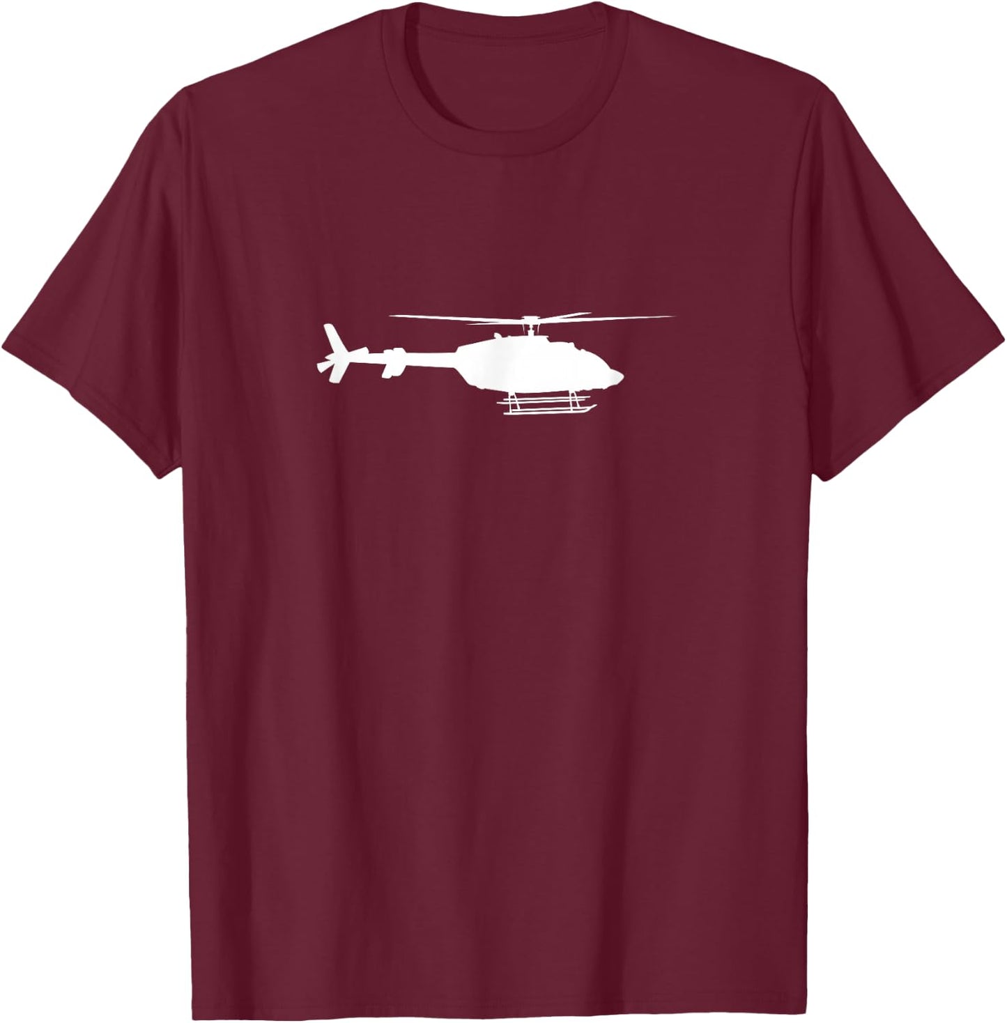 Bell 407 Helicopter Pilot or Crew T-Shirt - T-Shirt | Maroon
