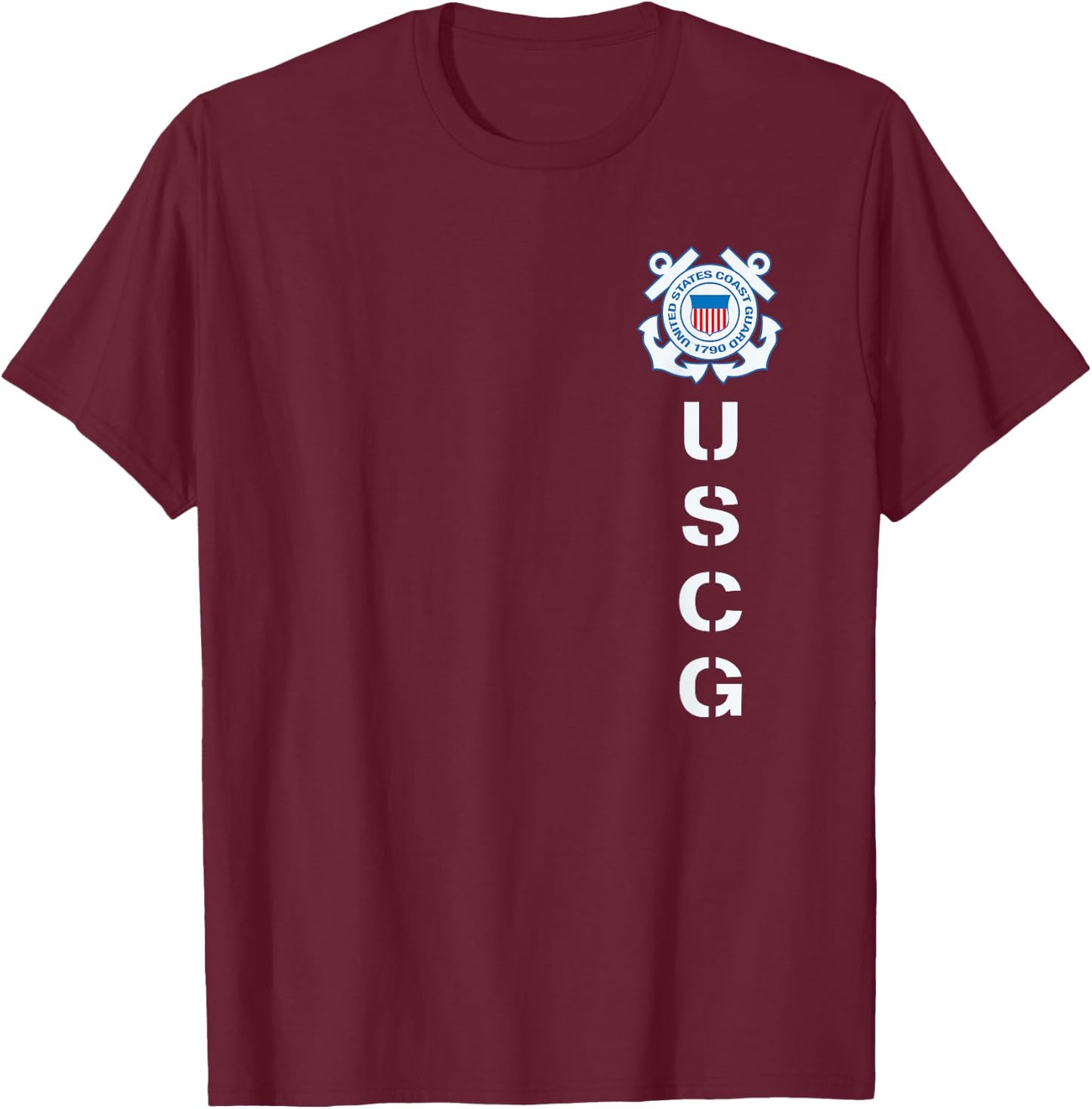 United States Coast Guard USCG T-Shirt - T-Shirt | Maroon