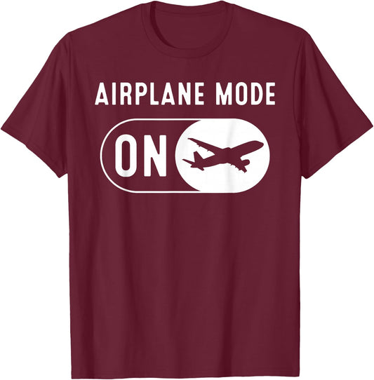 Funny Airplane Mode Gift Aviation Lover Men Women RC Pilot T-Shirt - T-Shirt | Maroon
