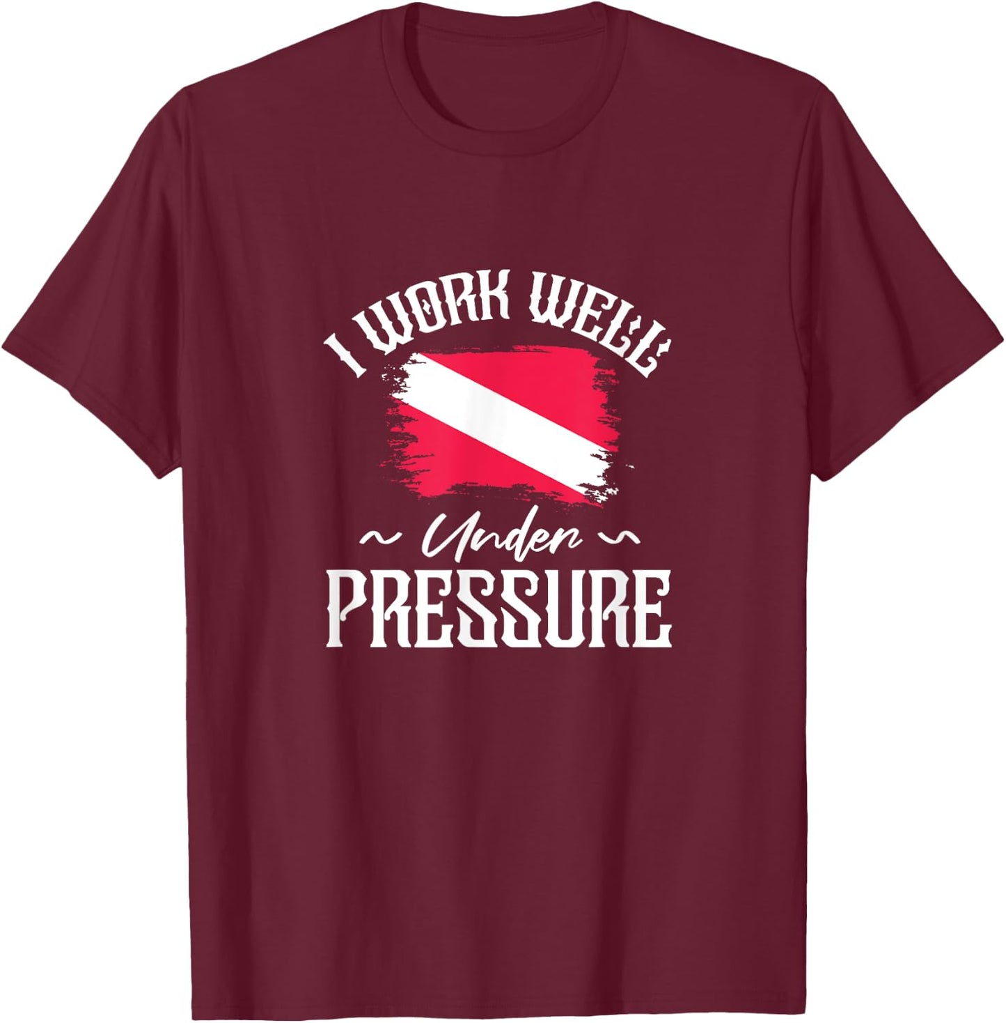 Scuba Diving Scuba Diver Dive Flag T-Shirt - T-Shirt | Maroon
