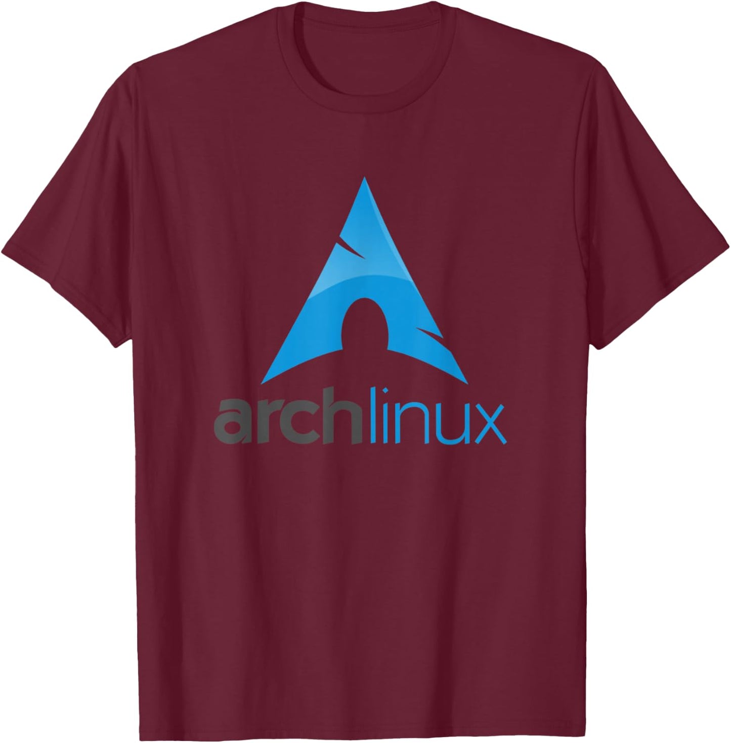 Arch Linux lover tagline and Logo Open Source Os T-Shirt - T-Shirt | Maroon