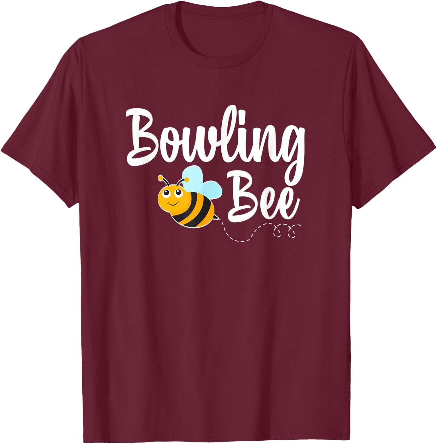 Bowling Bee Bowling Player Funny Bumblebee T-Shirt - T-Shirt | Maroon