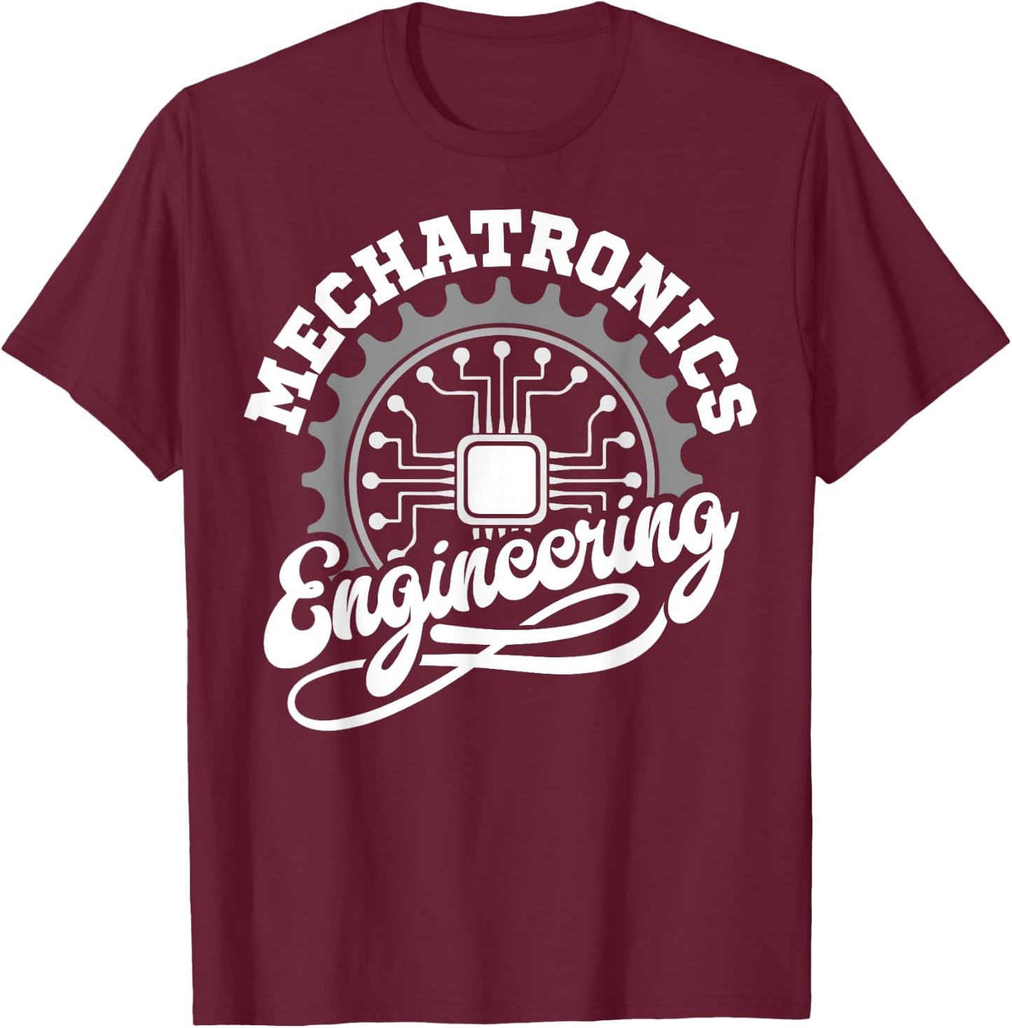 Mechatronics Engineer Electromechanical Mechanic Engineering T-Shirt - T-Shirt | Maroon
