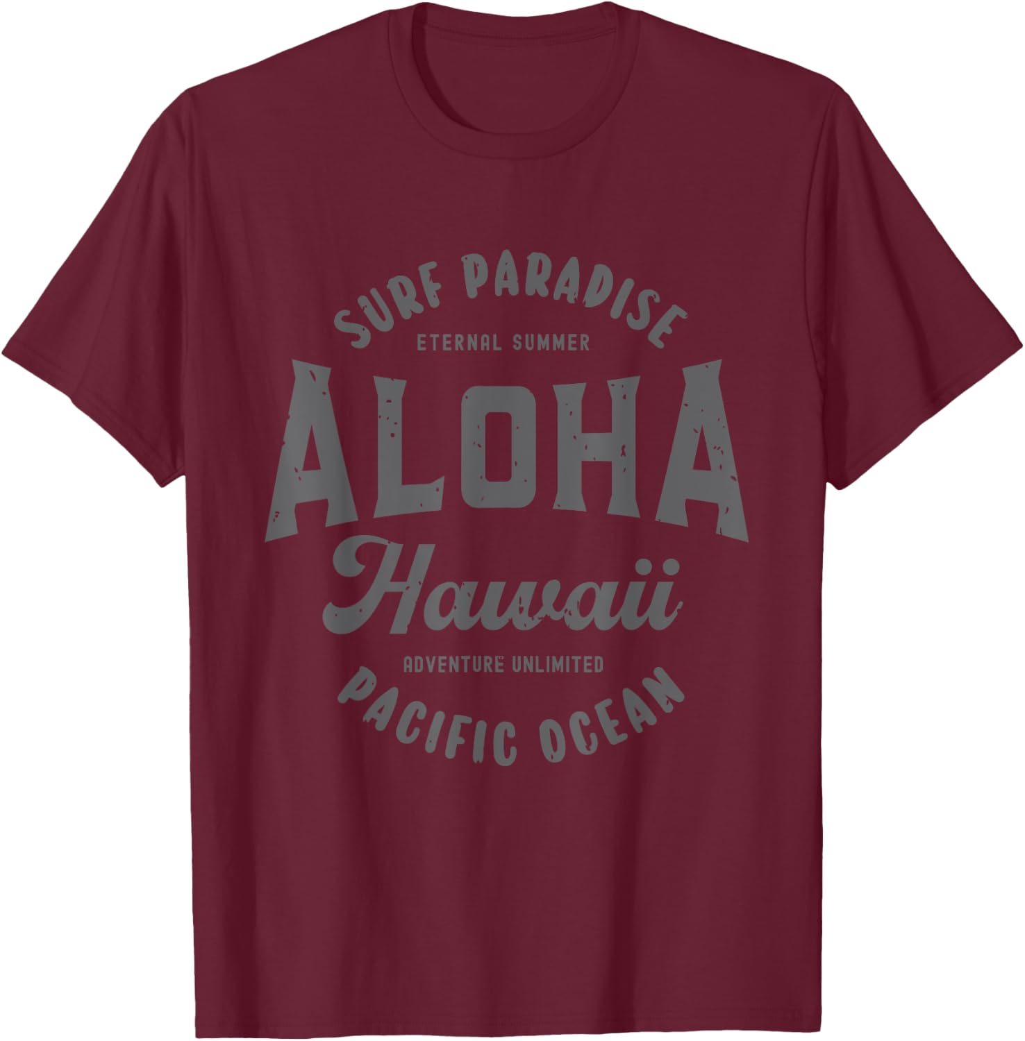 Vintage Aloha Hawaii Retro Preppy Throwback Souvenir T-Shirt - T-Shirt | Maroon