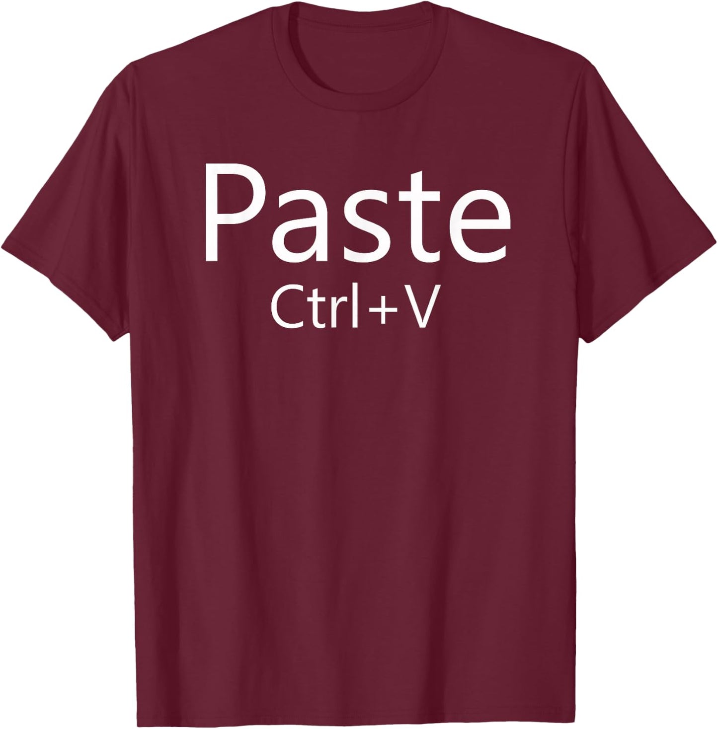 Paste Copy Halloween Couples Costume Matching Set Nerd Geek T-Shirt - T-Shirt | Maroon