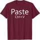 Paste Copy Halloween Couples Costume Matching Set Nerd Geek T-Shirt - T-Shirt | Maroon