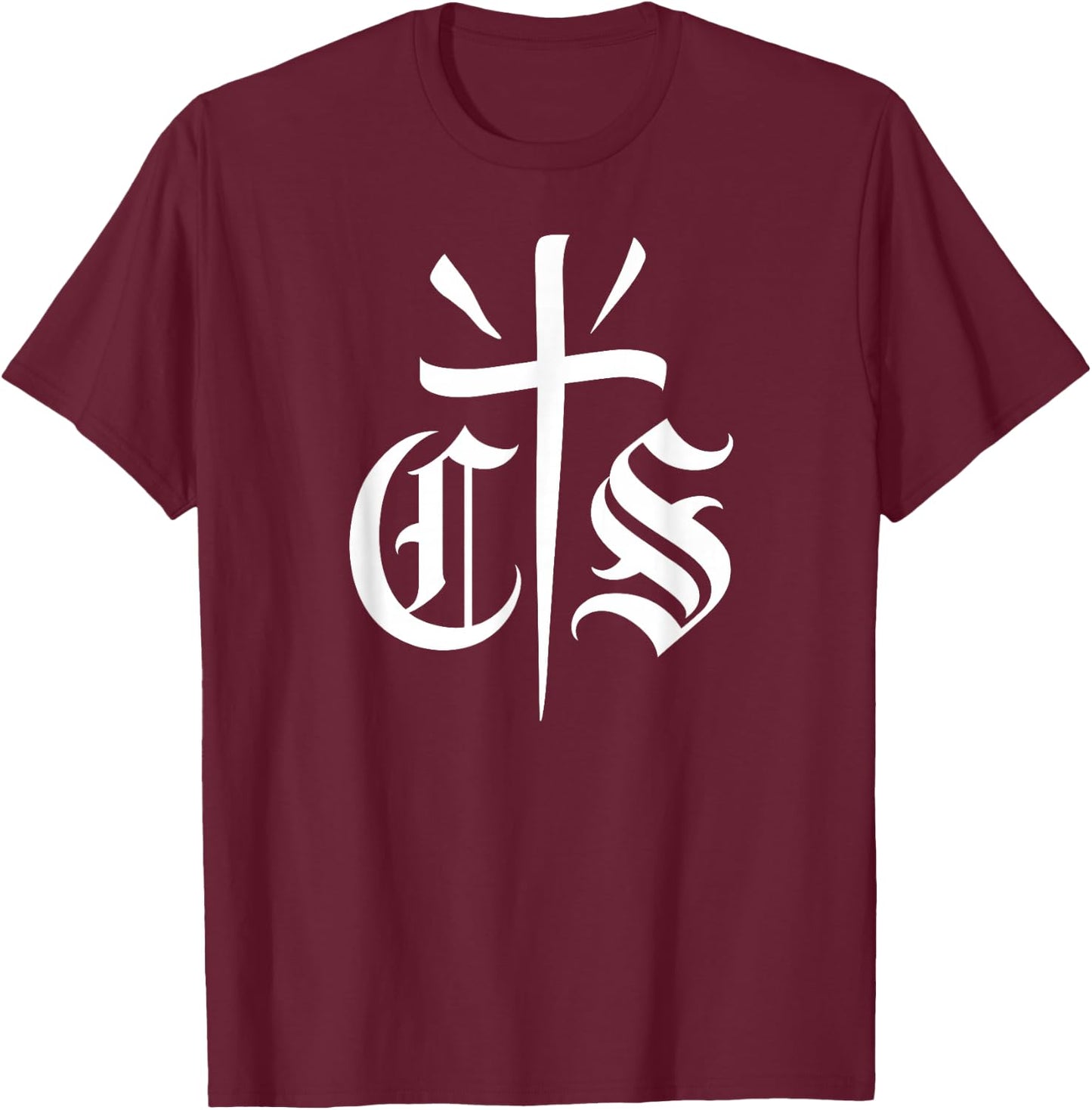 Con Safos CS Cholo Chicano Cross Pachuco T-Shirt - T-Shirt | Maroon