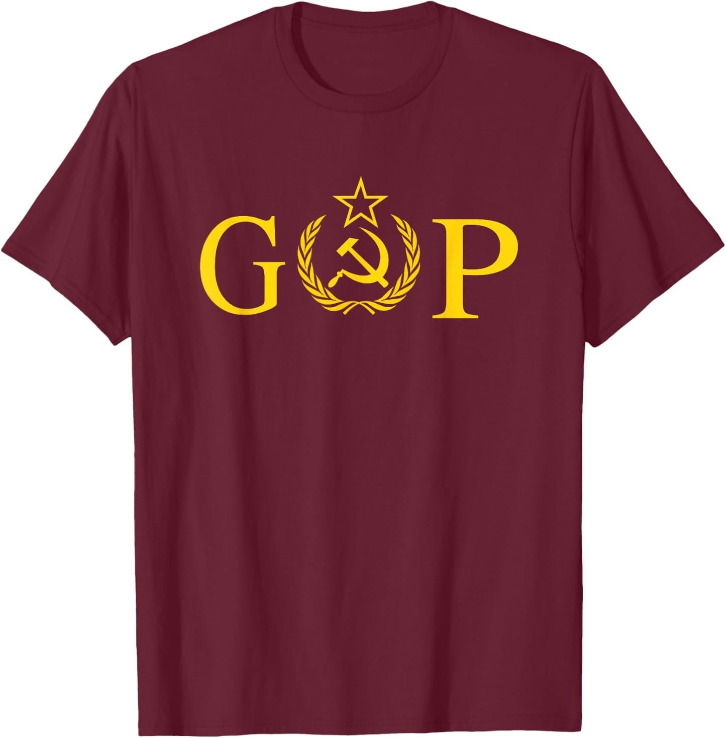 Anti Trump Russia Hammer & Sickle GOP Shirt T-Shirt - T-Shirt | Maroon