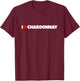 I Love (Heart) Chardonnay T-Shirt - T-Shirt | Maroon