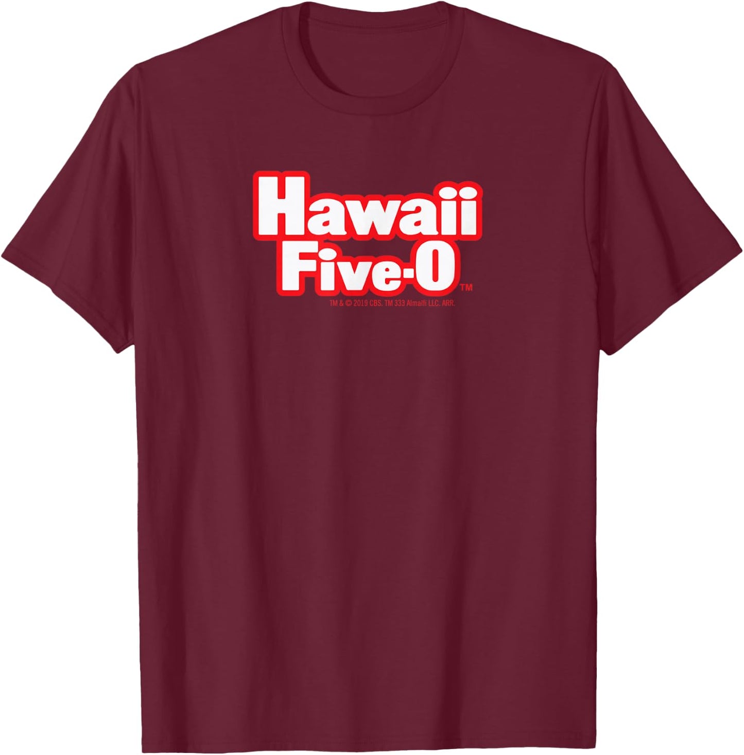 Hawaii Five-0 Retro Logo T-Shirt - T-Shirt | Maroon