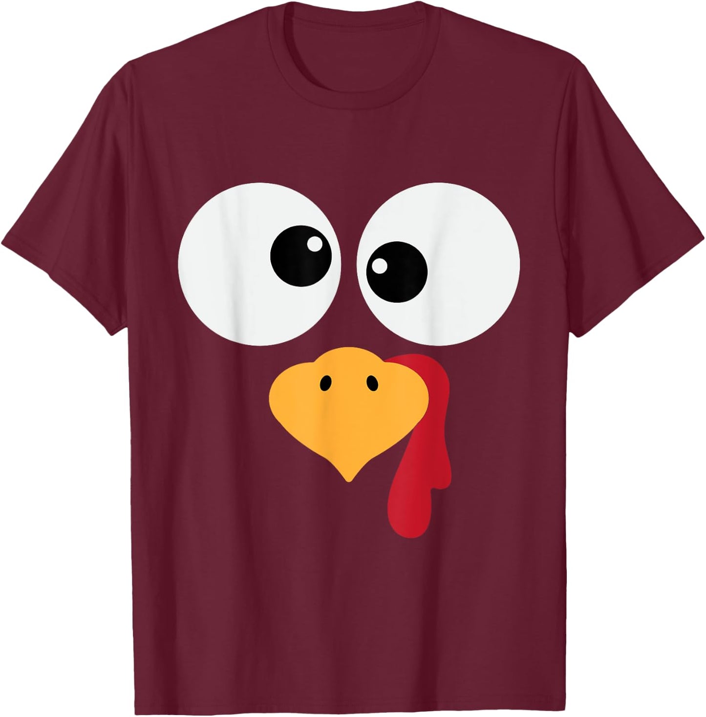 Funny Turkey Face Halloween Costume T-Shirt - T-Shirt | Maroon