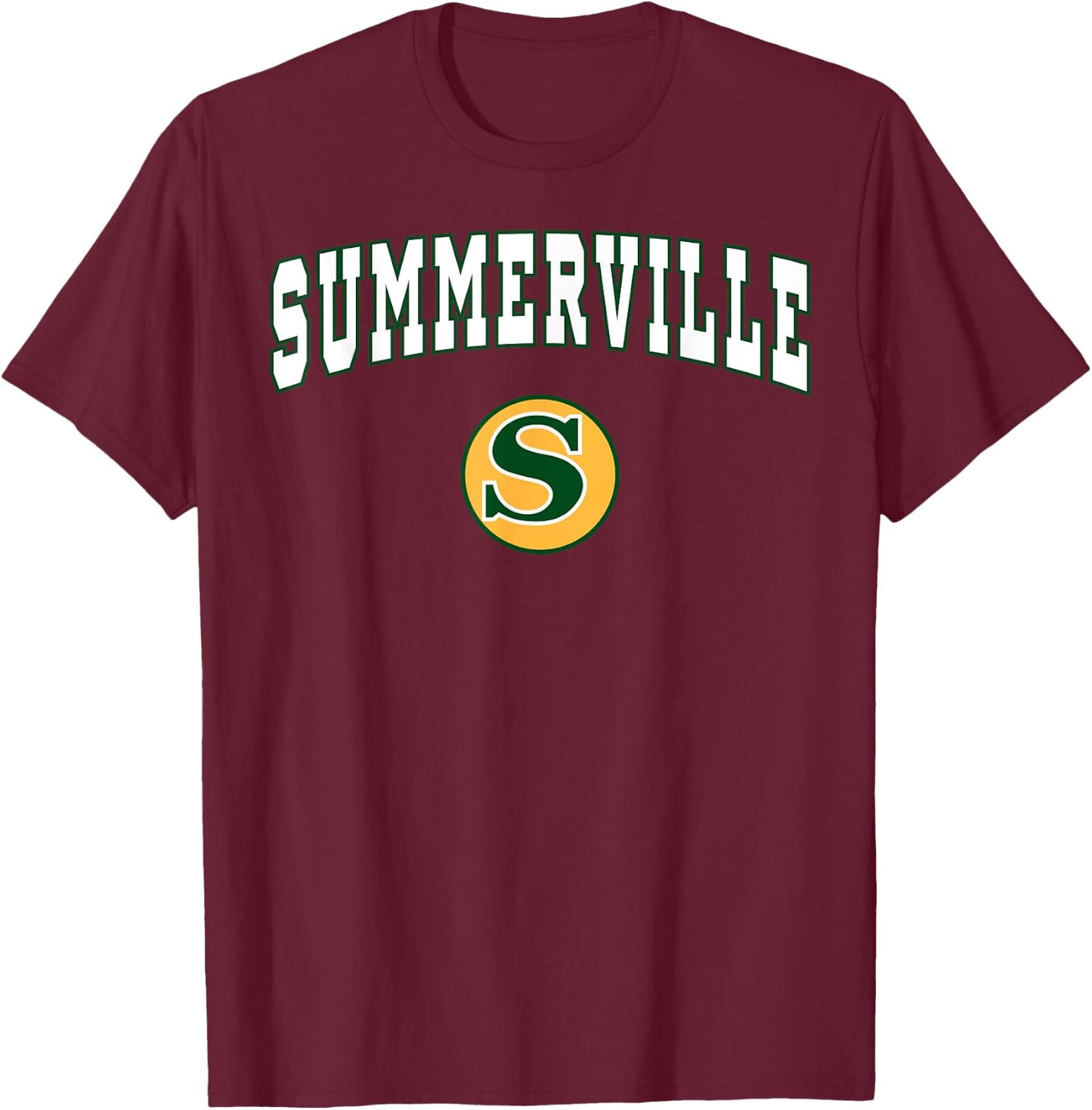Summerville High School Green Waves C2 T-Shirt - T-Shirt | Maroon