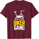 Biker Gang Funny Spin Saying Gym Workout Spinning T-Shirt - T-Shirt | Maroon