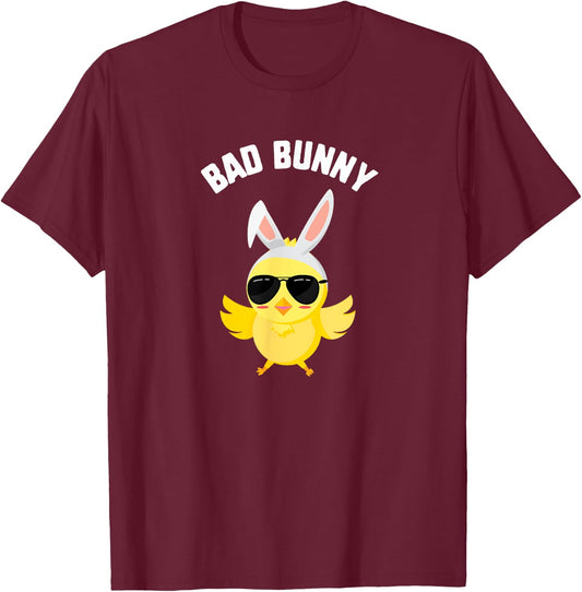 Easter Bad Bunny Chick Kids Candy Spring Bunny Gift T-Shirt - T-Shirt | Maroon