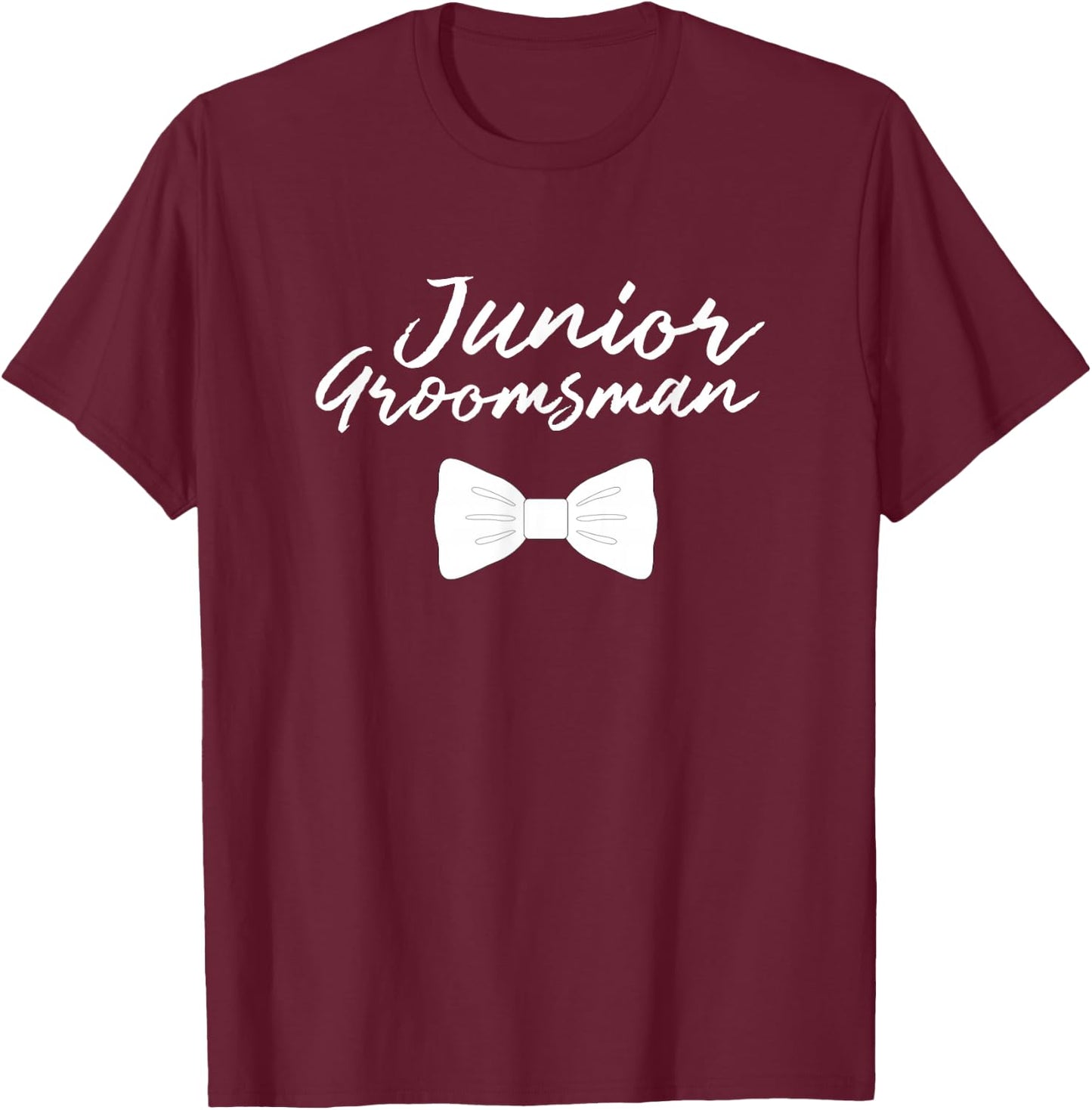 Junior Groomsman Wedding T Shirt For Boys T-Shirt - T-Shirt | Maroon