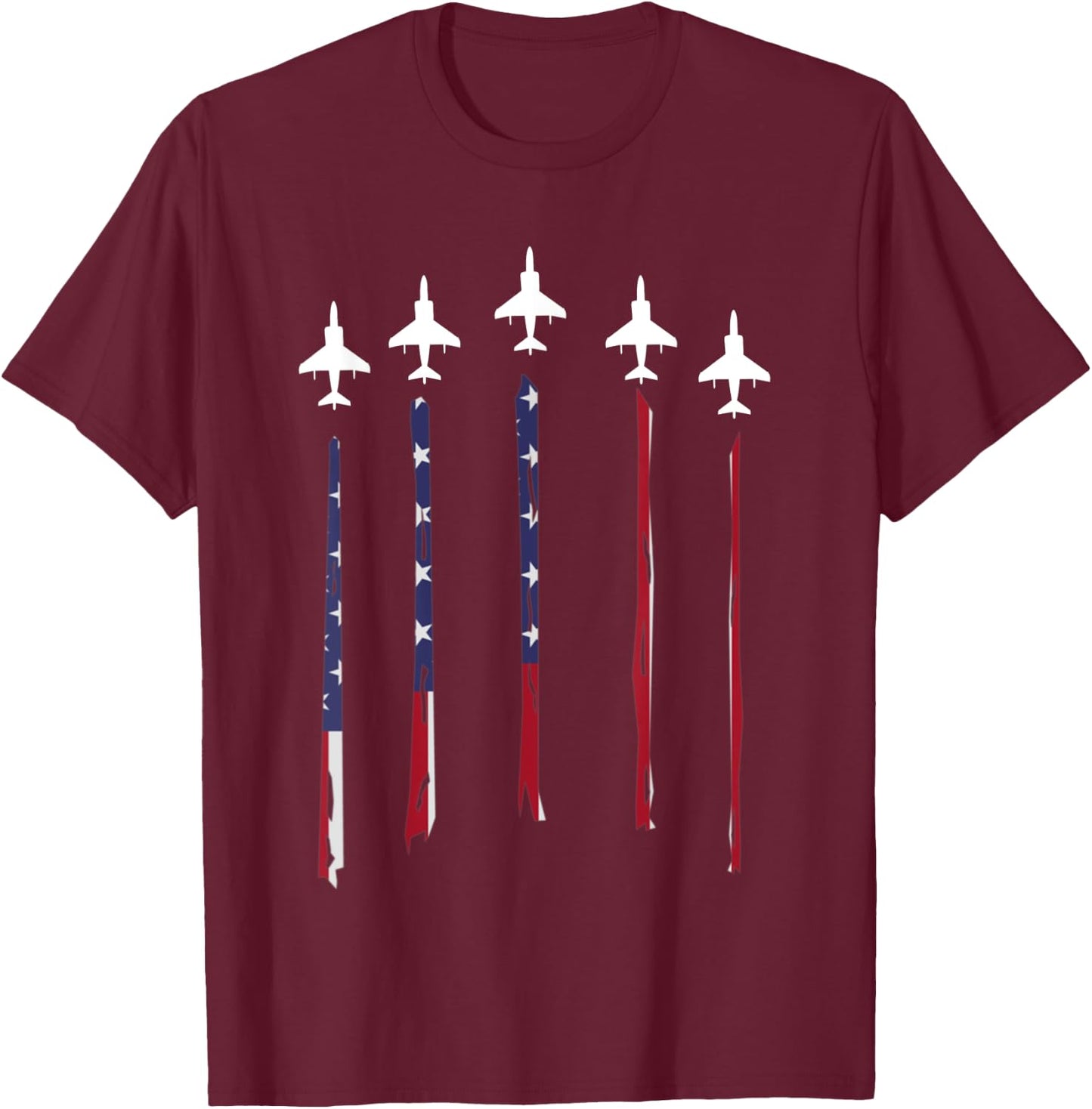 AV-8B Harrier Flag T-Shirt - T-Shirt | Maroon
