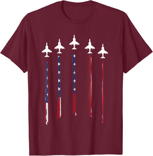 AV-8B Harrier Flag T-Shirt - T-Shirt | Maroon