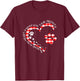 The road to my heart is paved with paw prints T-Shirt - T-Shirt | Maroon