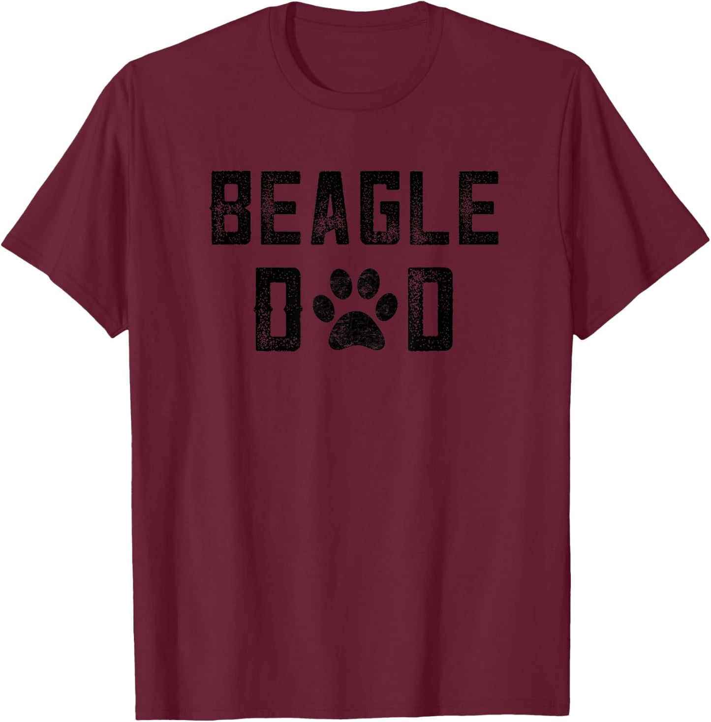 Beagle Dad Men I Love My Beagle Lover Beagle Owner Rescue T-Shirt - T-Shirt | Maroon