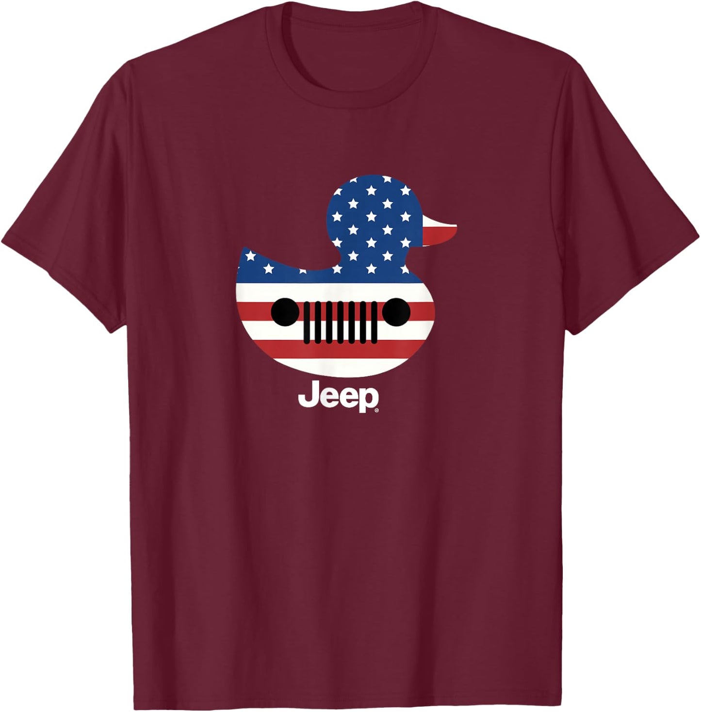 Jeep Duck Flag T-Shirt - T-Shirt | Maroon